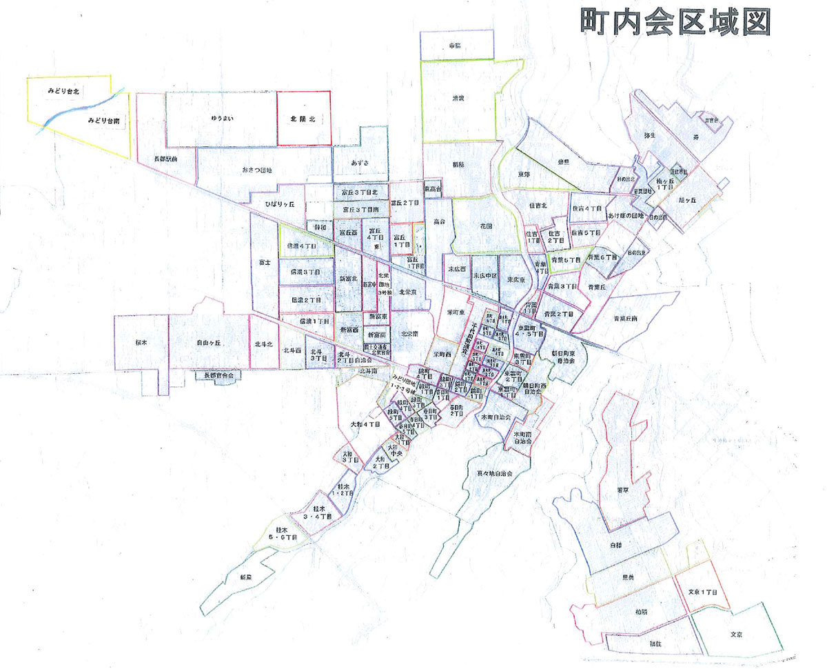 千歳市町内会区域図